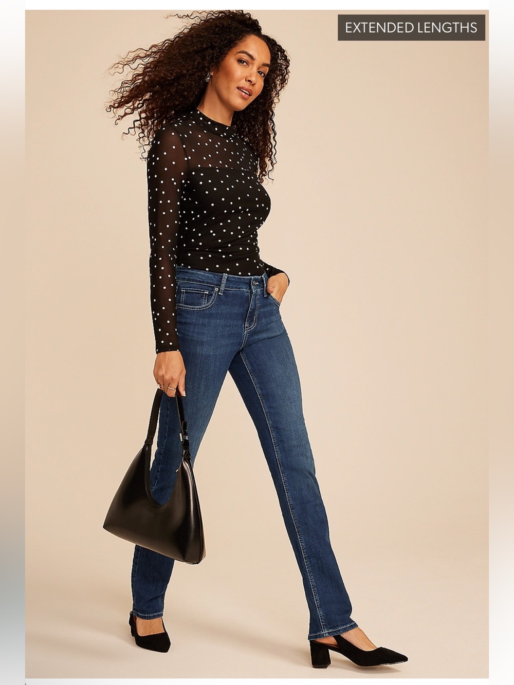 M jeans by Maurices Classic Straight-Leg Mid-Rise Women’s Jeans in Dark Blue - Picture 3 of 11